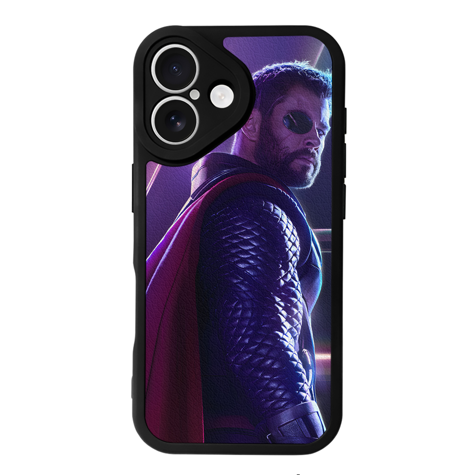（画像用） アベンジャーズ The Avengers 【iPhone 16シリーズ対応】シリコンスマホケース（レザー調） 材質：シリコン